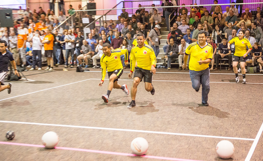 The action was fast and furious during the popular dodge ball tournament.