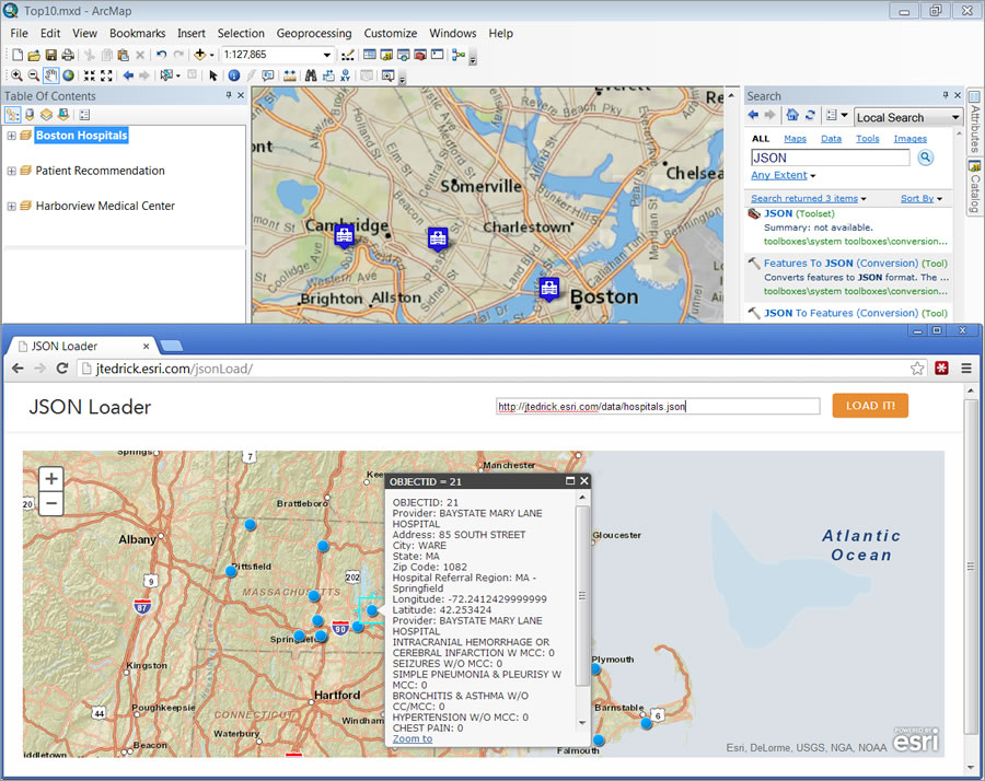 A new JSON toolset converts features to and from their JSON representation.