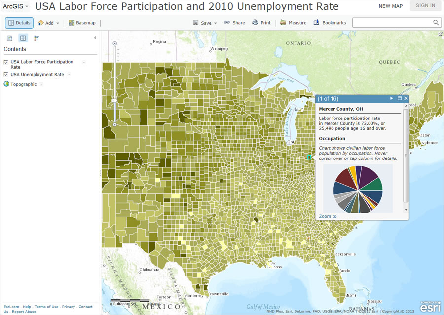 The visual power of web maps help students better understand basic economics. The visual power of web maps help students better understand basic economics.