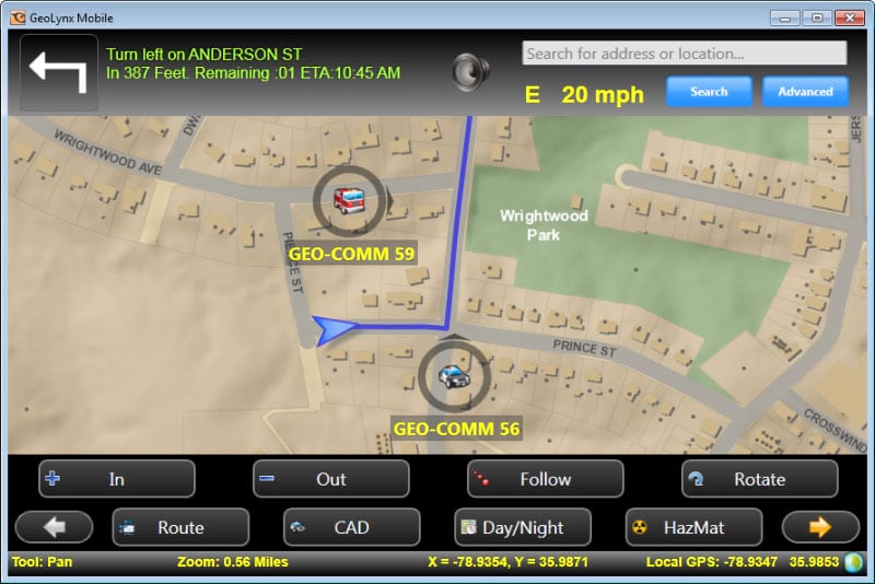 GeoLynx Mobile gives you GIS data plus an in-vehicle mapping and navigation system.