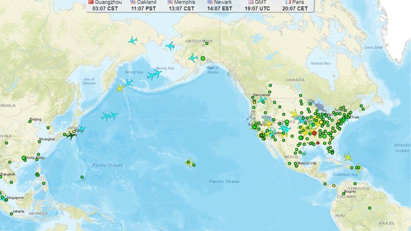 FedEx views GIS to track plane schedules