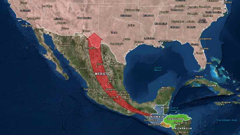 map of Northern Triangle migration