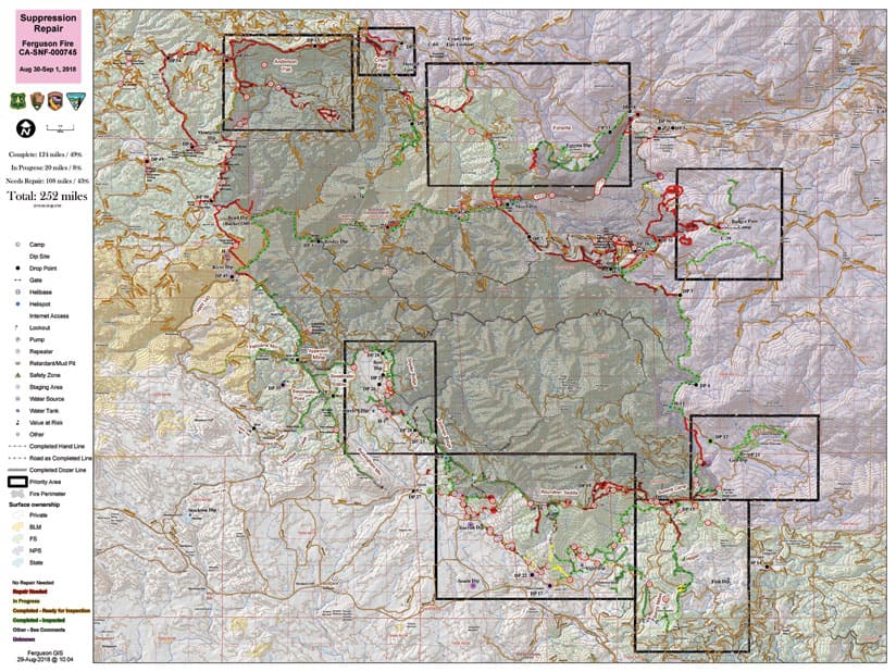 Suppression repair phase map Suppression repair phase map