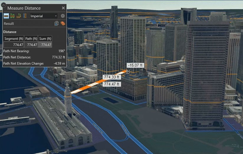 In-scene measurement tool