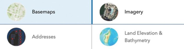 Basemaps, imagery, addresses, and land elevation and bathymetry Basemaps, imagery, addresses, and land elevation and bathymetry