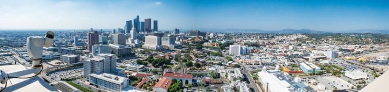 Panoramic photo of downtown Los Angeles, CA