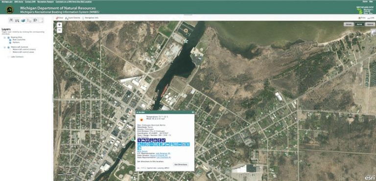 An MDNR map of boat access sites