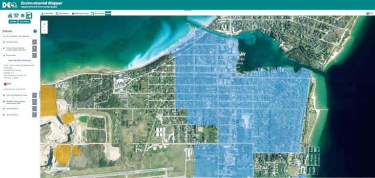 A map from the Environmental Mapper A map from the Environmental Mapper
