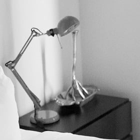 A bedside light