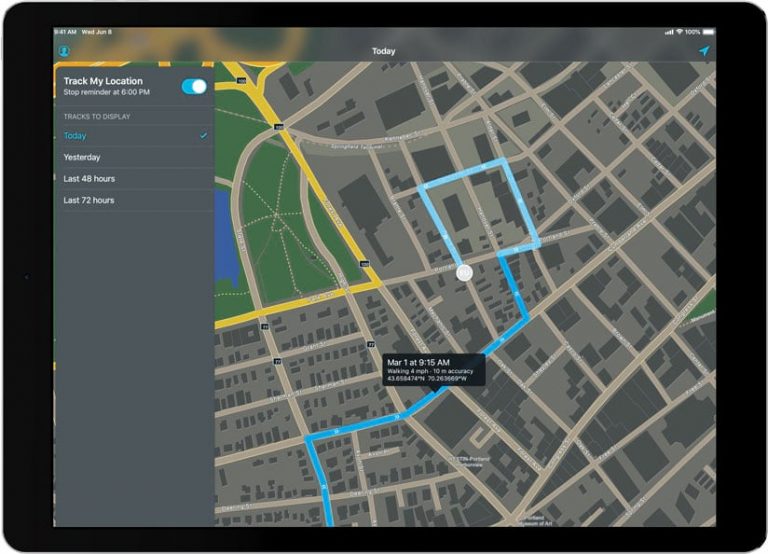 Online shop location tracker