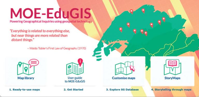 A screenshot of the MOE-EduGIS homepage