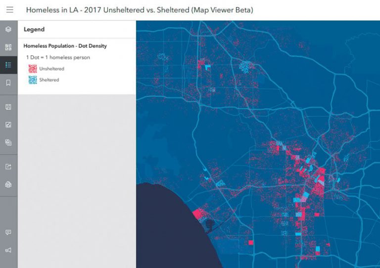 A dot density map