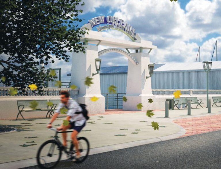 A rendering of the new entrance to the New Orleans Municipal Yacht Harbor