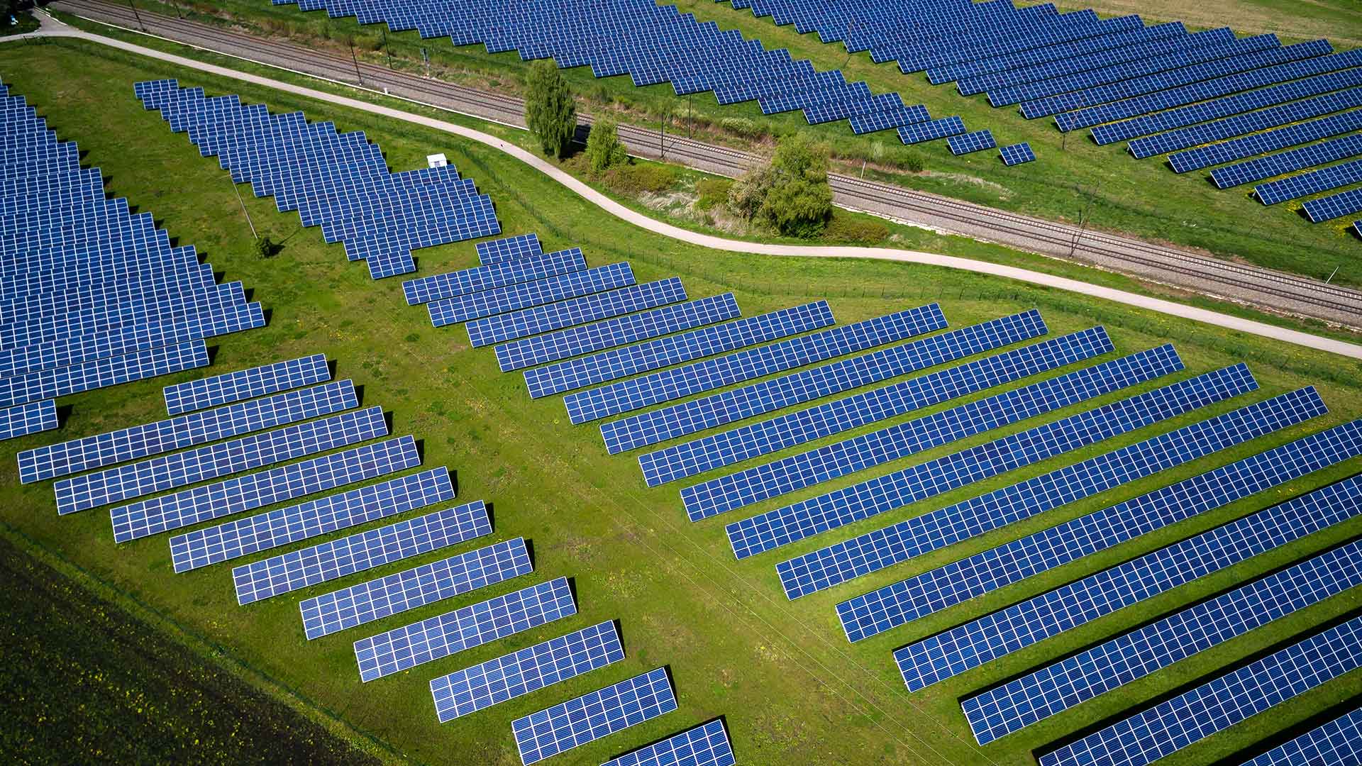 A solar farm in the age of renewable energy