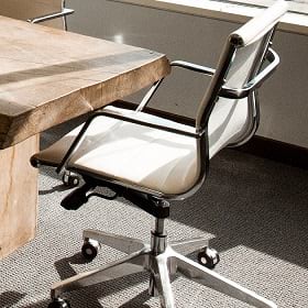 a chair in a reopened office