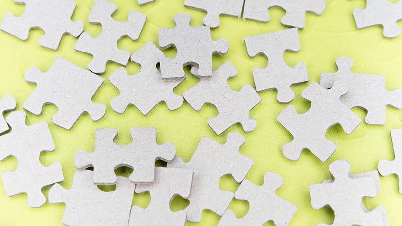 A rearranged supply chain represented by puzzle pieces
