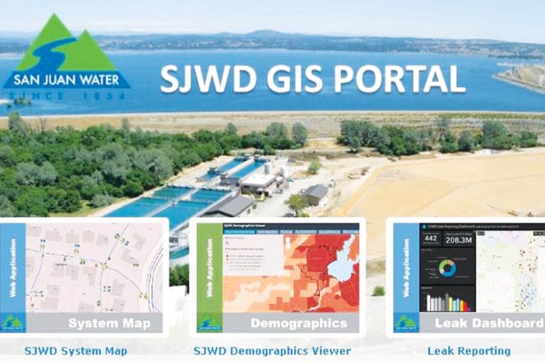 A screenshot of the San Juan Water District’s GIS Portal