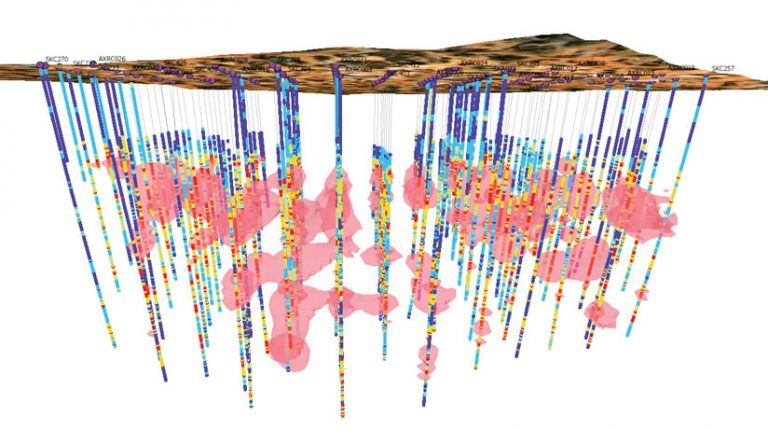 A 3D map of underground geologic data from Seequent