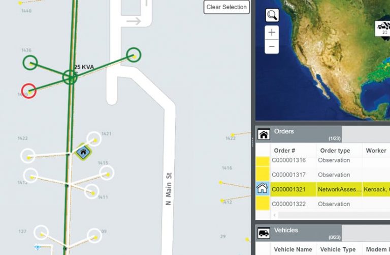 A map of utility assets from Clevest