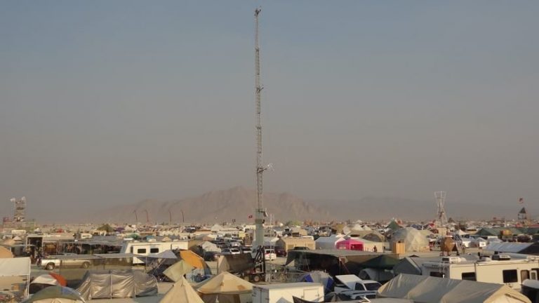 camp antenna at Burning Man 2013