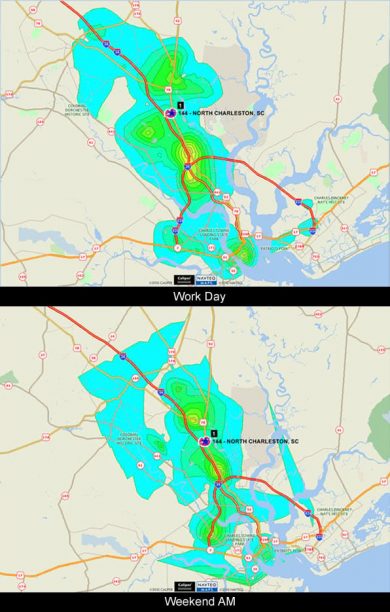 Real-world trade areas provide more accurate insight. Real-world trade areas provide more accurate insight.