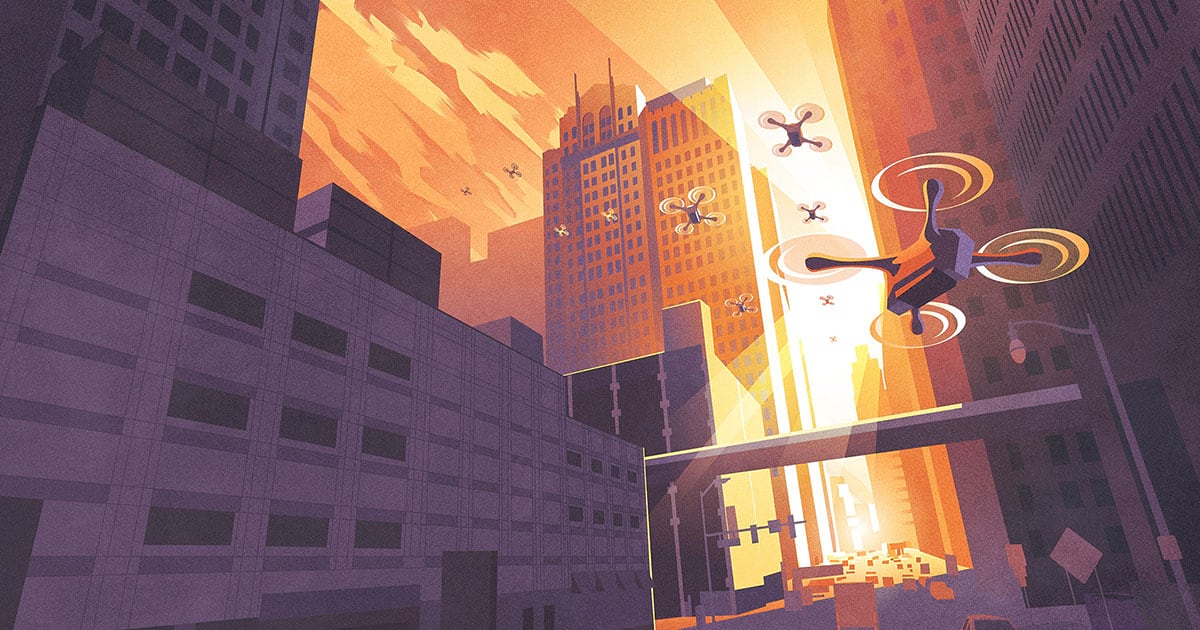 City Of Detroit Gis Detroit-Area Partnership Plans Drone Highways For Business Use