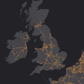 GIS maps features like UK roads GIS maps features like UK roads
