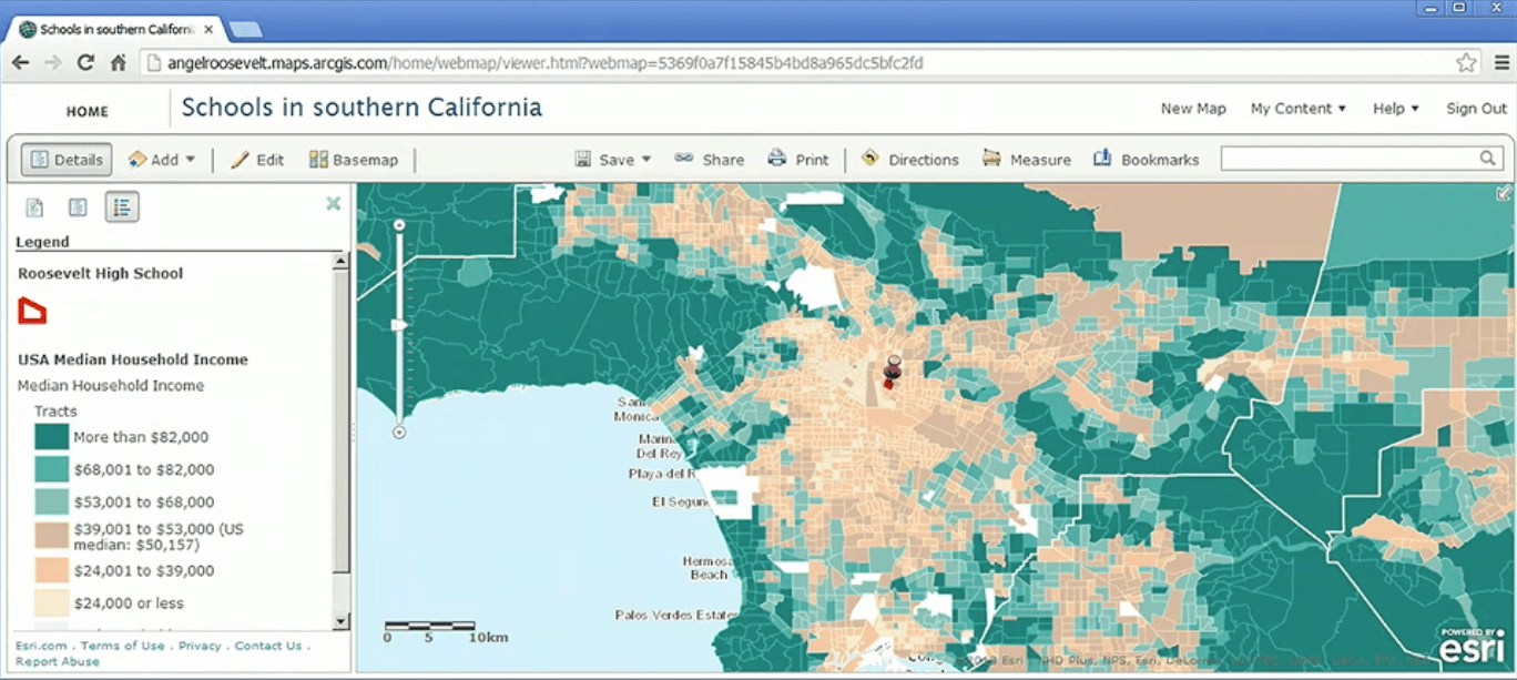 school and income map