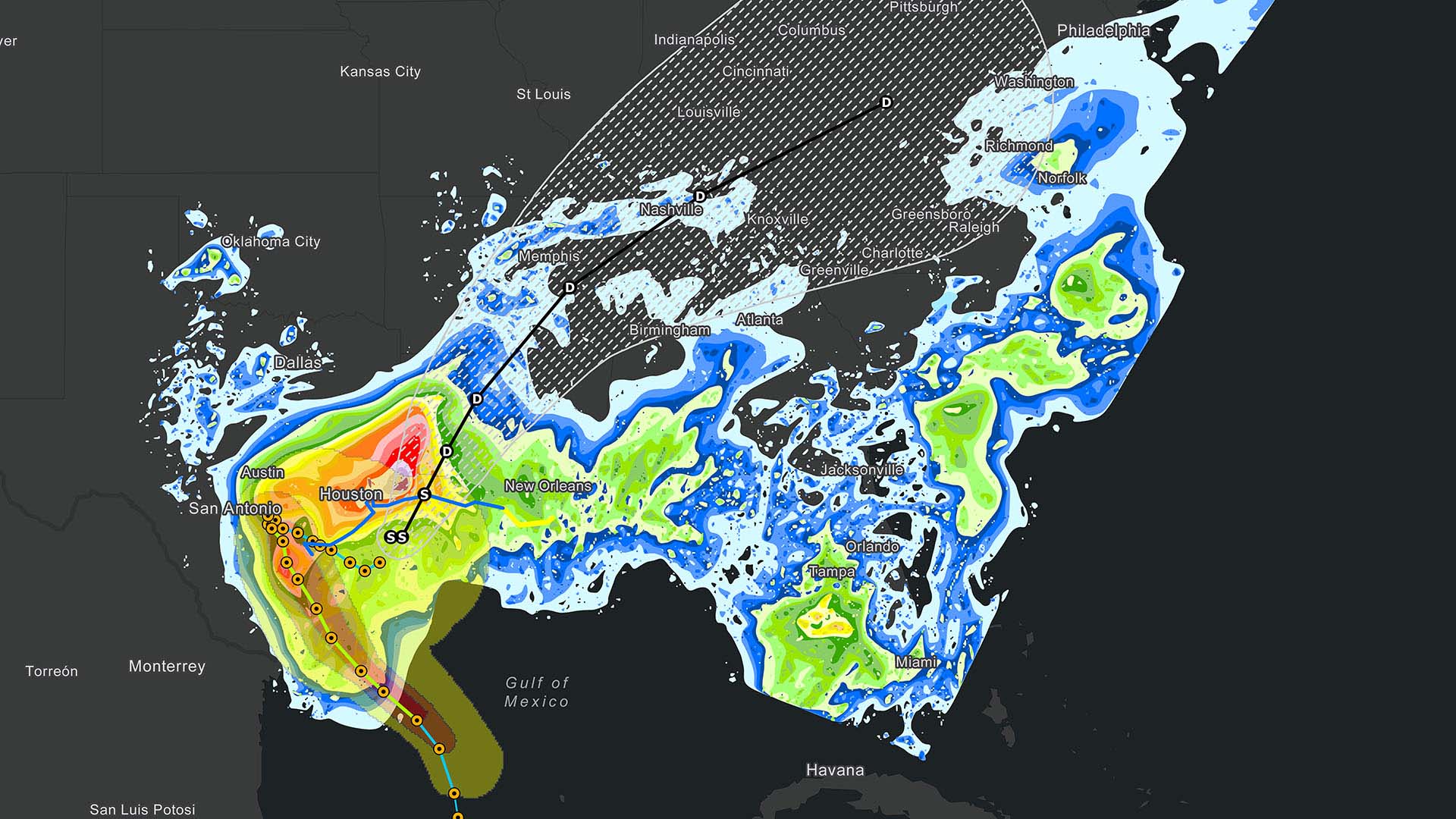 Tracking climate risk with maps of storms and hazards