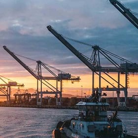 A port anchors the global supply chain