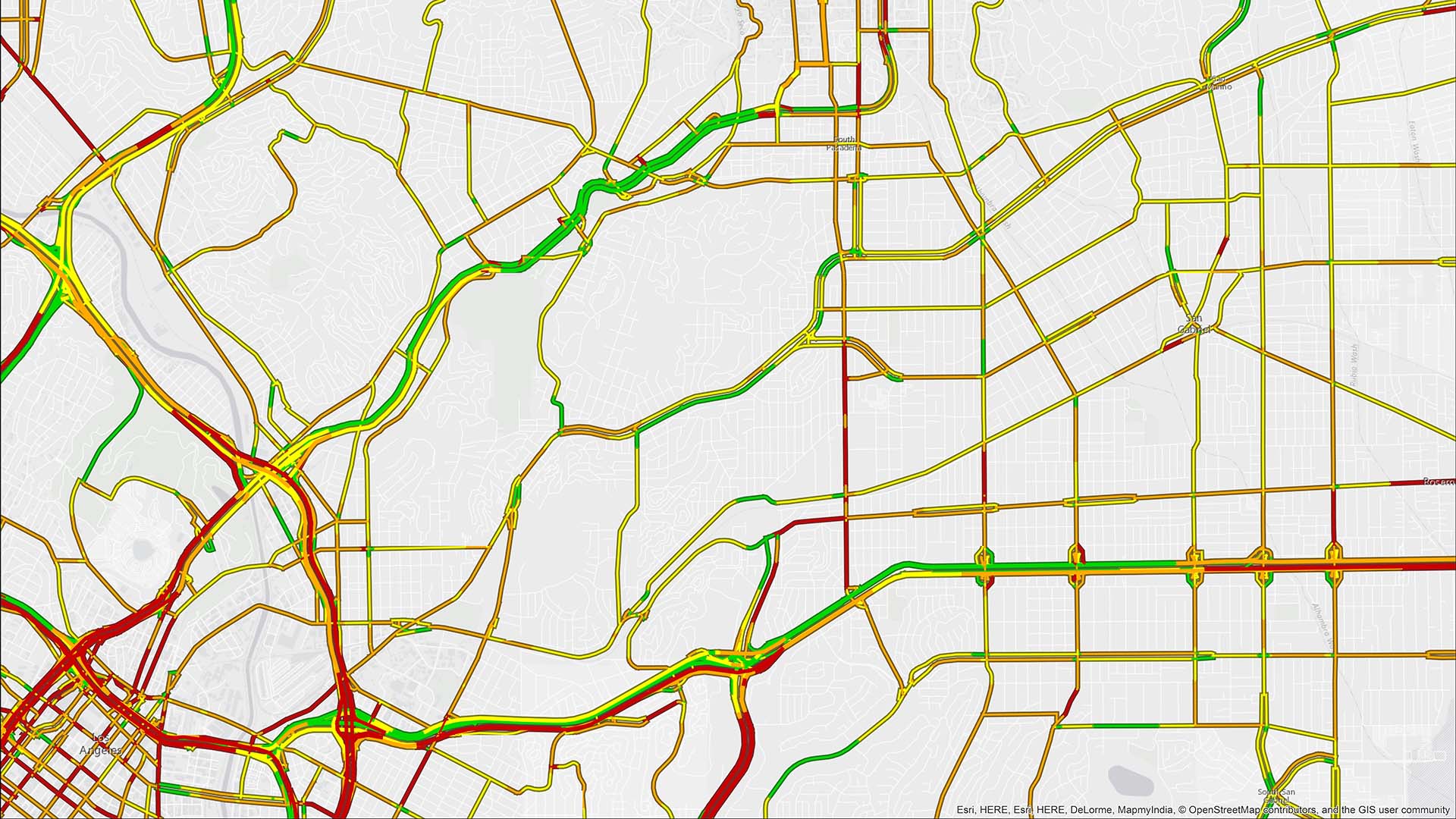 A GIS map shows an example of route optimization