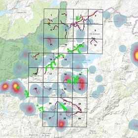 A map featured in an environmental impact assessment