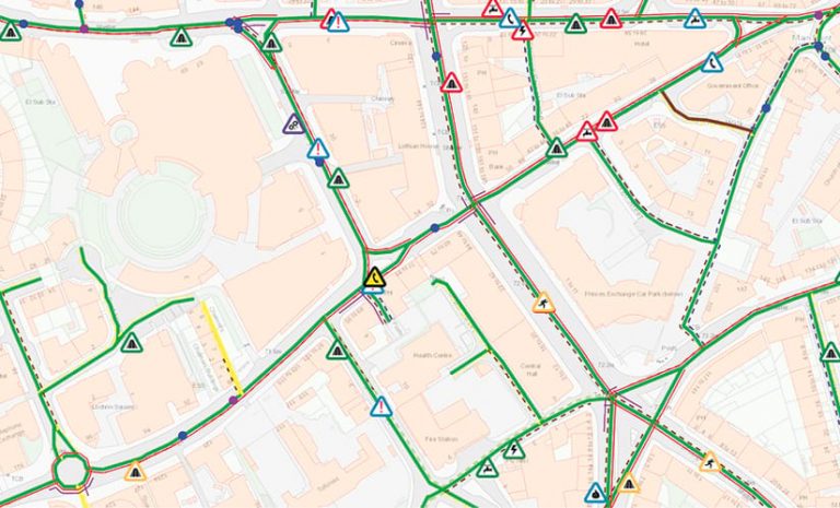 A map of roadwork projects A map of roadwork projects