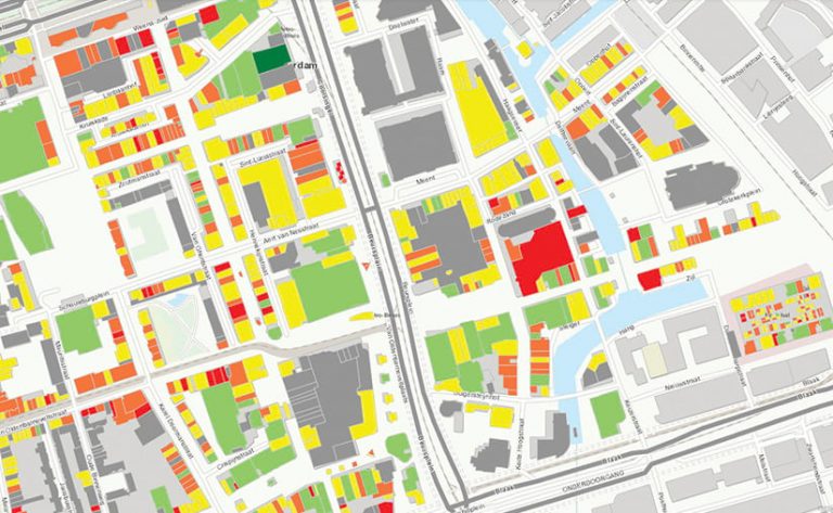 A map of the retail landscape in a city