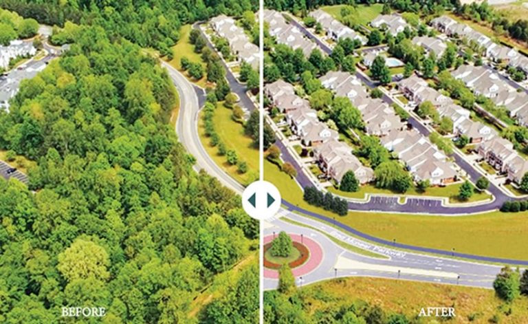 A time slider showing before and after A time slider showing before and after