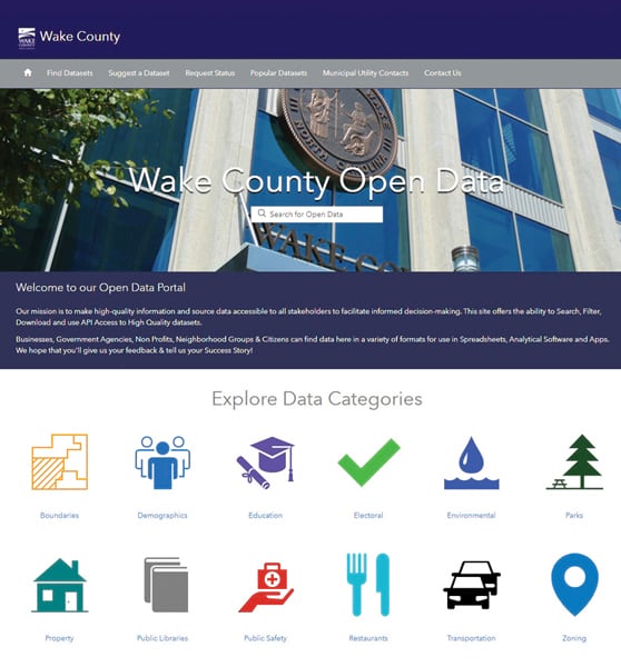 The Wake County Open Data site