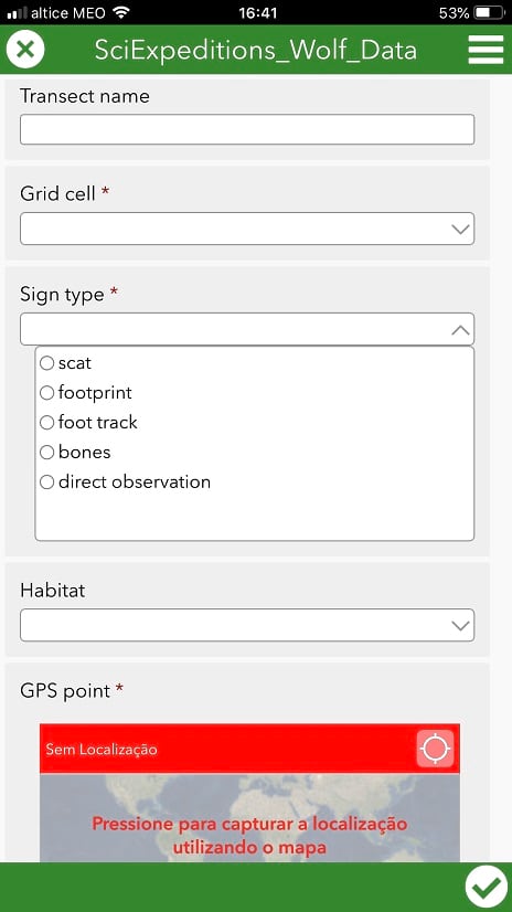 GIS data collection for an environmental impact assessment