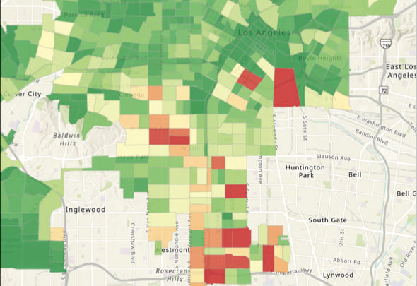 Los Angeles problem streets map