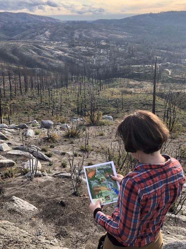 map at the burn scar