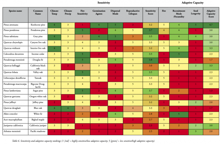 sensitivity and adaptive capacity