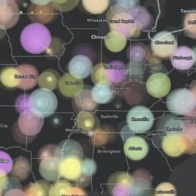 A map representing the work of a GIS analyst