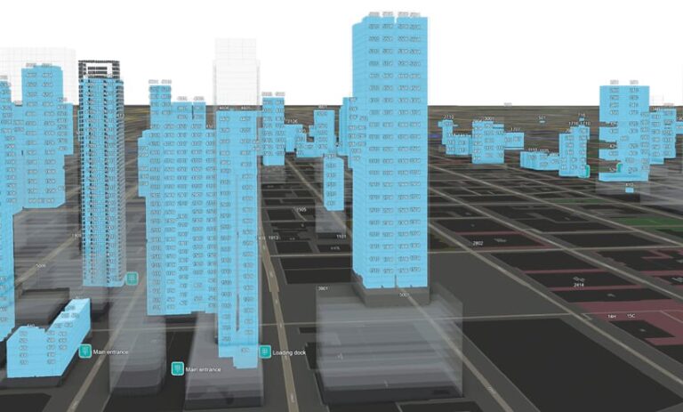 A 3D rendering of some skyscrapers A 3D rendering of some skyscrapers