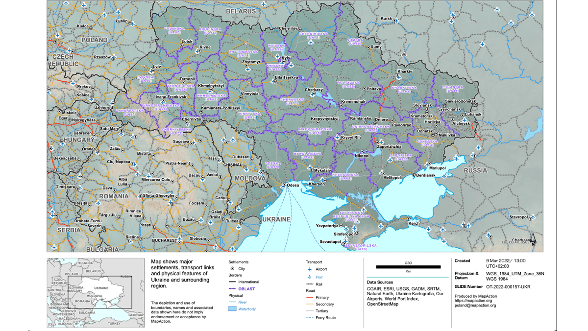 Ukraine overview map