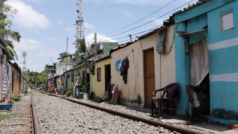 informal settlement along railway