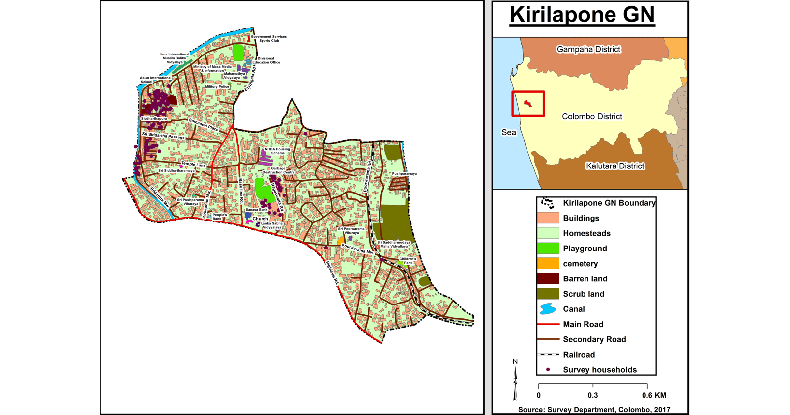 Kirulapone GIS map