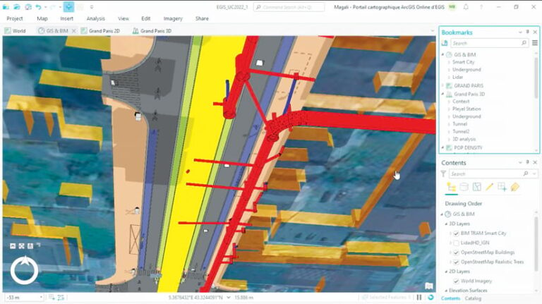 A 3D map of utilities inside a building