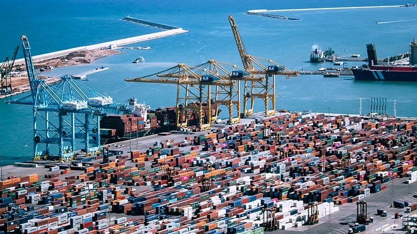A cargo port represents the impacts of CBAM