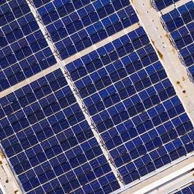 A closeup of solar panels on a roof A closeup of solar panels on a roof