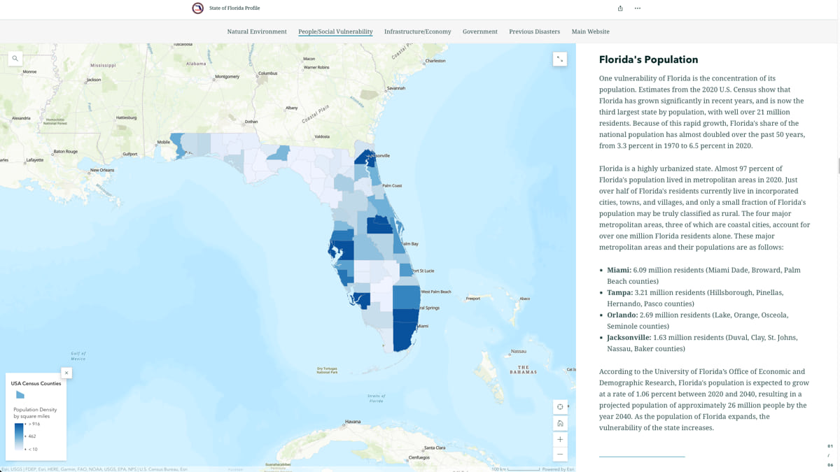 Florida Population Map