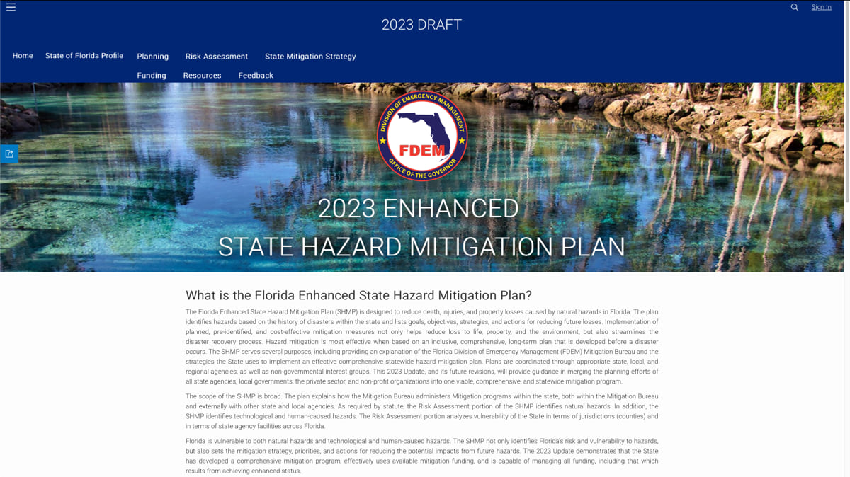 Florida Enhanced State Hazard Mitigation Plan